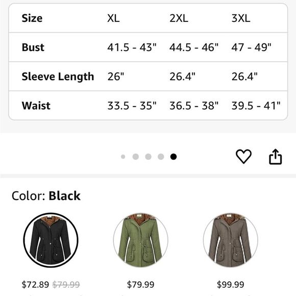 Grace Karin Fleece lined Coat 3XL - Picture 13 of 14